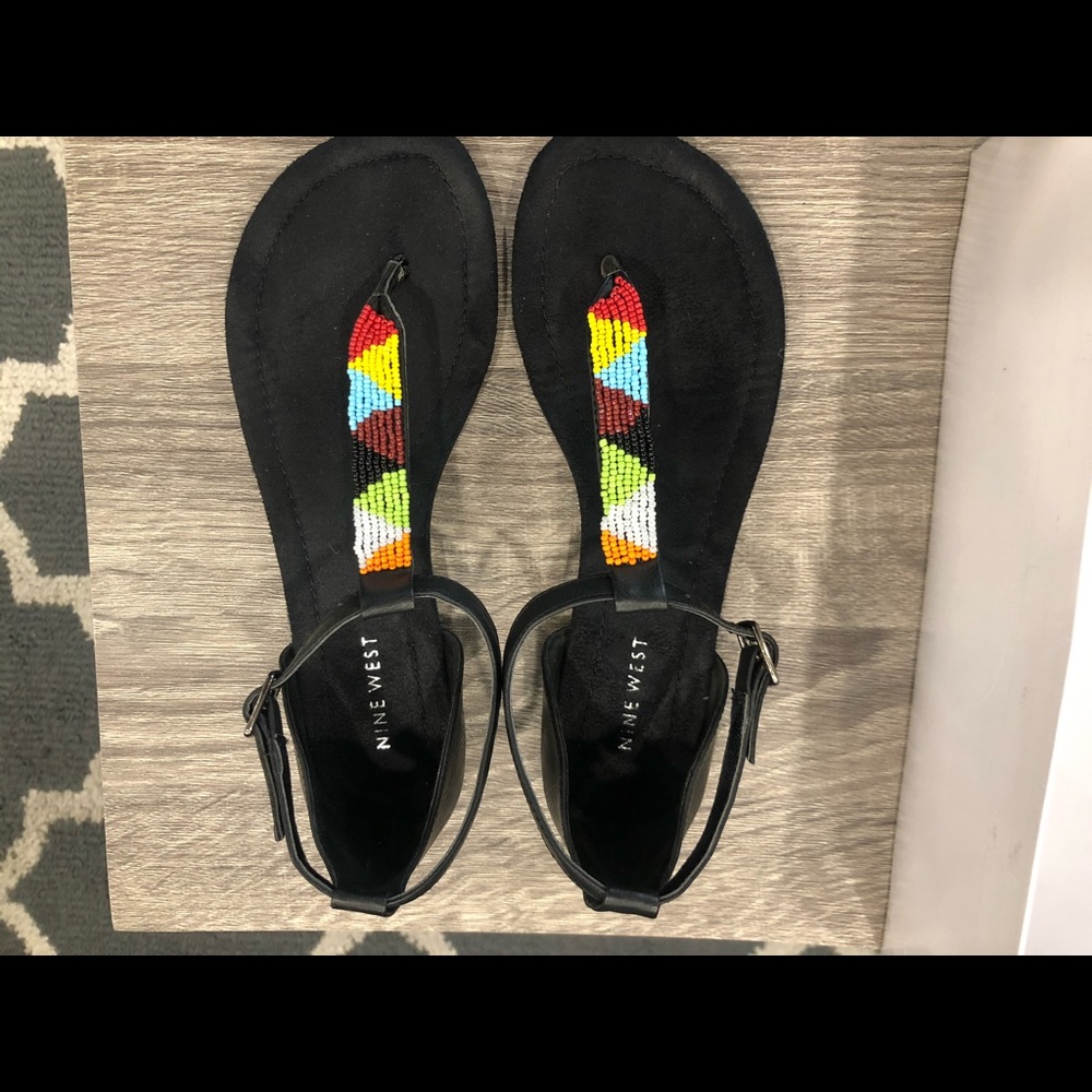 Nine West size 6.5 beaded sandals...only worn once